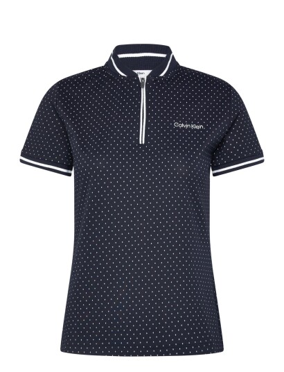 Calvin Klein Golf Camilla Printed S/S Polo   Navy   M