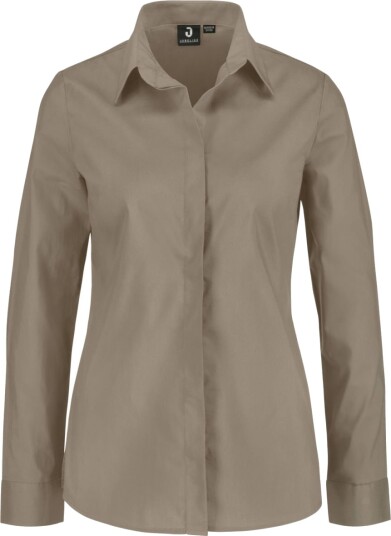 JOBELINE Bluse Fiore langermet; Størrelse 40; Gråbrun/taupe JOBELINE Bluse Fiore langermet; Størrelse 40; Gråbrun/taupe