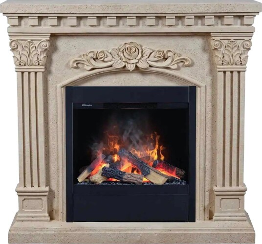 Scandiflames Electric Freyr - Vanndamppeis I Polystone - Hvit