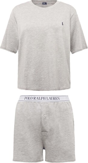 Polo Ralph Lauren Intimates French Terry Short Sleeve Pajama Set Grey M
