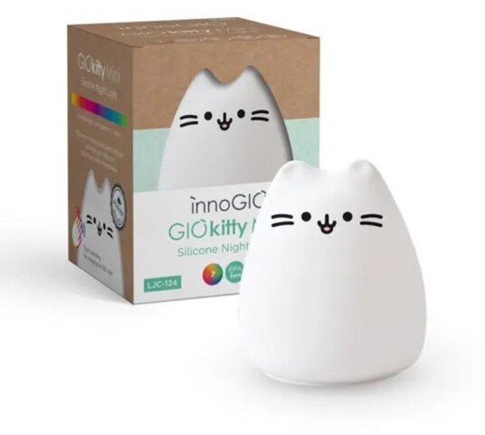 InnoGIO GIOKitty Mini Natlampe 7 Farger Automatisk Slukking Kat