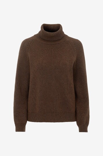 Newhouse   Strikket Turtleneck Iris   Brun