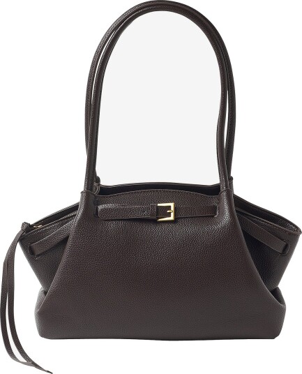 Gina Tricot - Skulerveske Midi Fold Detail Bag - Brun