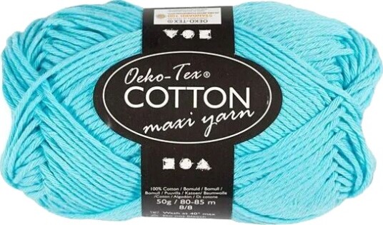 Creativ Company - Cotton yarn Size 8/8 L: 80-85 M Turquoise - 50gr.