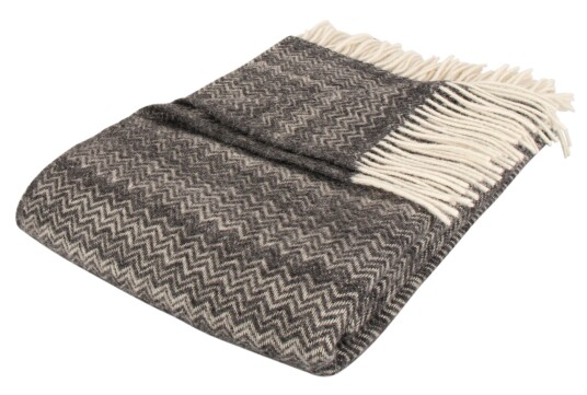 Nordstrand Home Ullpledd 100% ny ren ull 130x200 cm Mykt i mønstret mørkegrå -pledd Nordstrand Home Ullpledd 100% ny ren ull 130x200 cm Mykt i mønstret mørkegrå -pledd