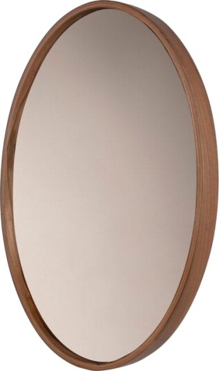 Lorys vegghengt speil Oval 45 cm   Brun/Hvit