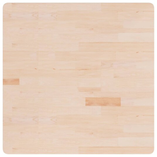Firkantet bordplate 90x90x2,5 cm ubehandlet heltre eik 342933 Firkantet bordplate 90x90x2,5 cm ubehandlet heltre eik 342933