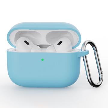 AirPods Pro 3 Silikondeksel med Karabinkroken Himmelblå
