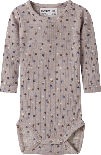 Name It Body I/e - NbmWomi - Satellitt/STARS - Name It - 74 - Langermet Body Beige Grå