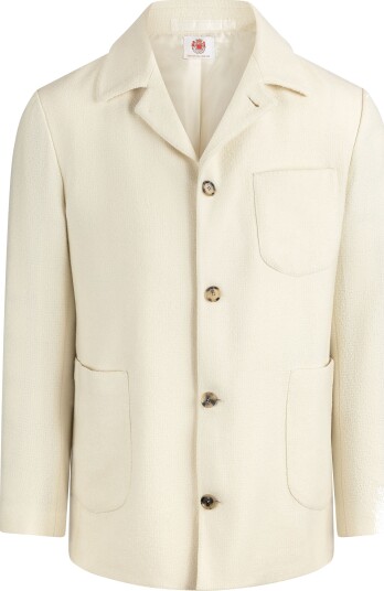 Luigi Borrelli Amalfi overshirt 52 hvit herre