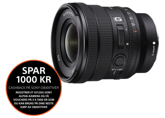 Sony 16-35mm f/4 G E-Mount Vidvinkelobjektiv for Fullformat Sony 16-35mm f/4 G E-Mount Vidvinkelobjektiv for Fullformat