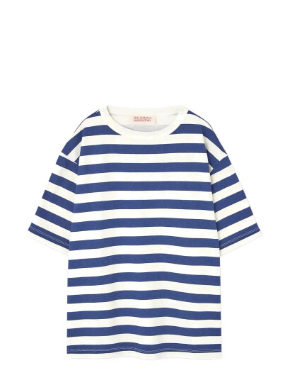 THE ANIMALS OBSERVATORY Stripes Navy Collie T Shirt Marinblå 6 Y