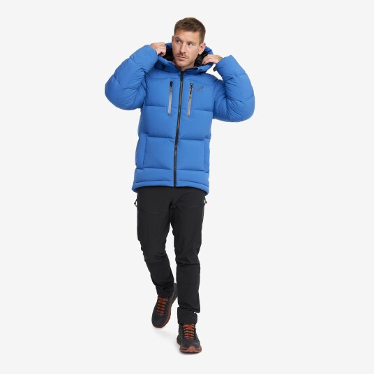 Revolutionrace Flexpedition Down Jacket Herre Classic Blue XS Skalljakke Turjakke & Vindjakke