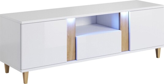 Cryan TV-benk 150 cm - Hvit/Brun