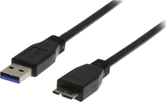 Deltaco USB 3.2 Micro-USB B til USB-A Kabel 2m Svart