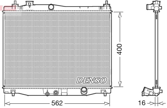 Radiator, motorkjøling DENSO DRM40047 Radiator, motorkjøling DENSO DRM40047