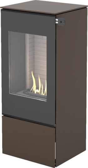 Nexo 100 mocca frittstående biopeis med glassdør Nexo 100 mocca frittstående biopeis med glassdør