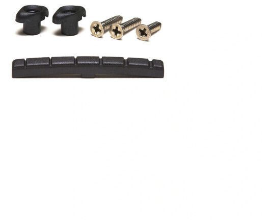 Graph Tech Pt-5001-00 Svart Tusq Xl Slotted Nut & String Retainer Pack