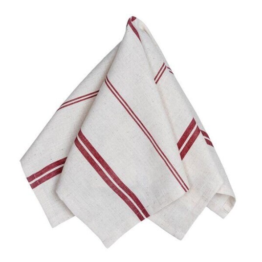 Stiernholm Elsa servietter 45x45 cm 2 stk natur/rød Stiernholm Elsa servietter 45x45 cm 2 stk natur/rød