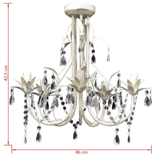 vidaXL Taklampe/lysekrone elegant 5 stikkontakter