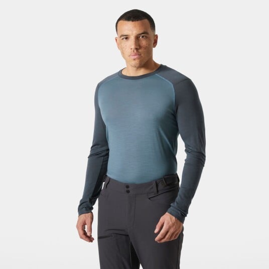 Helly Hansen HH Durawool Crew Langermet Genser Herre Blå S