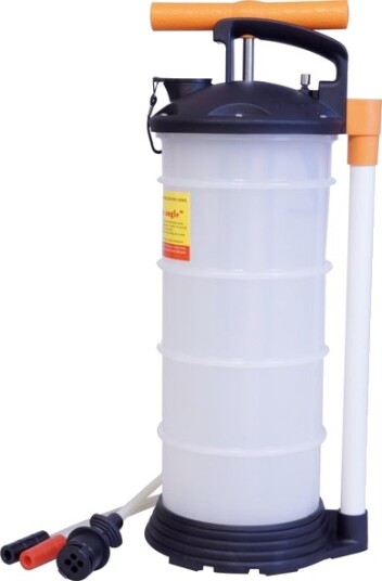 Oljesuger, Med vakuumpumpe (6,5 Ltr), Gjennomsiktig - 1stk. Oljesuger, Med vakuumpumpe (6,5 Ltr), Gjennomsiktig - 1stk.
