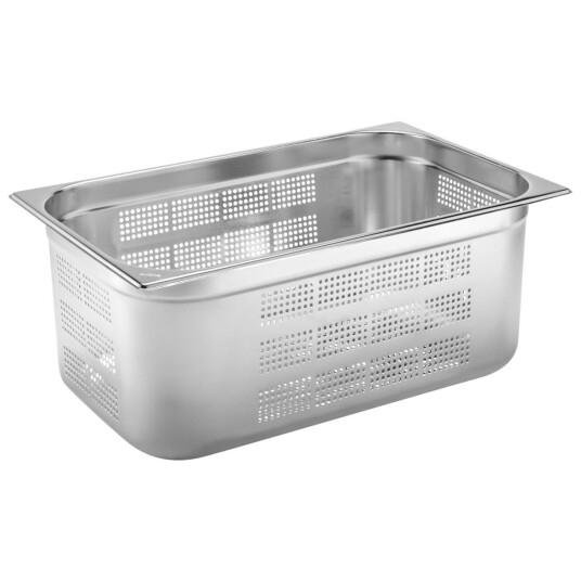 PULSIVA Kantine Basic GN 1/1 perforert; Størrelse GN 1/1 28l 53x32.5x20 cm LxBxD; Sølvfarge