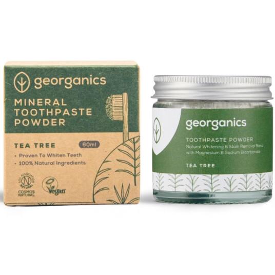Naturlig tannkrem Powder Georganics Tea Tree 120 ml Naturlig tannkrem Powder Georganics Tea Tree 120 ml