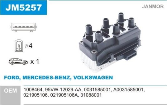 Tennspole coil JANMOR JM5257 Tennspole coil JANMOR JM5257