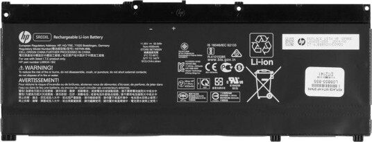 Hp-Batteri 3C 52Wh 4.55Ah Li-Sr SR03052XL