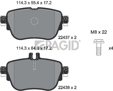 PAGID T2579N Bremseklosser