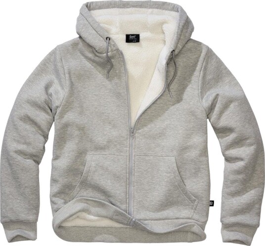 Brandit Sweatjacket Teddylining Grå