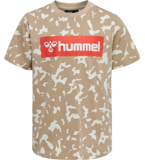 Hummel T skjorte hmlCarter Beige Camo 5 år 110 T skjorte
