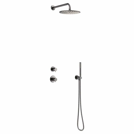 Damixa Silhouet DS1 dusjsett, vannbesparende, svart krom Sort krom