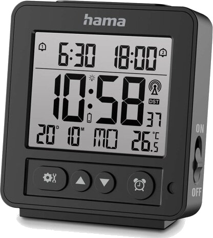 Hama Digital Alarm Clock "Rhodos" DCF Black