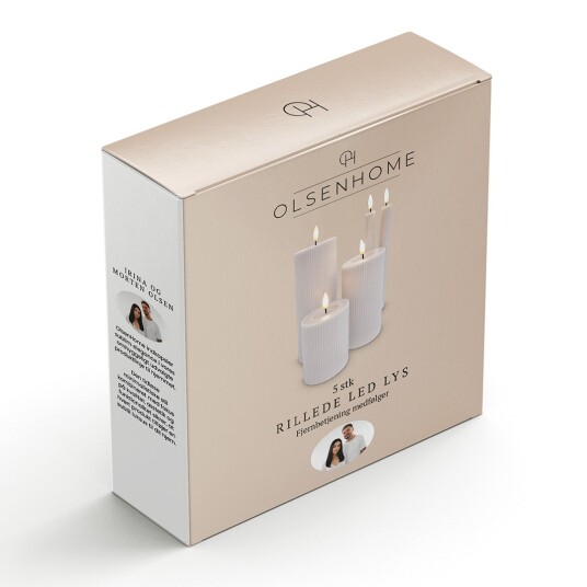 Olsen Home   LED light pack grooved White 5