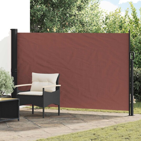  Utklappbart side markise Brun 300 x 170 cm Polyester
