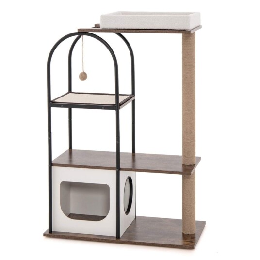 Cwy Ripestolpe Med Kattehule 118 cm Kattetre Med Avtagbar Katteseng & Ball Og Skrapematte