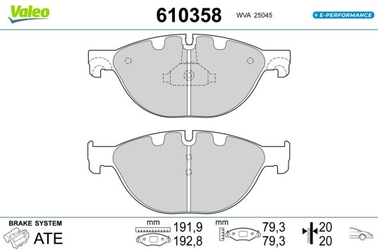 Bremseklosser VALEO 610358