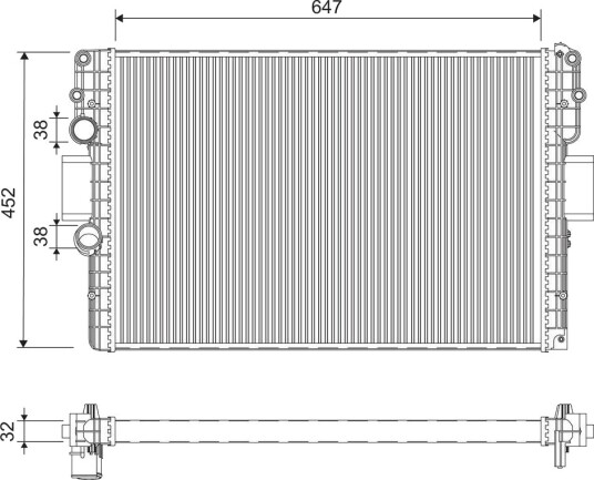 VALEO 701215 Radiator motorkjøling VALEO 701215 Radiator motorkjøling