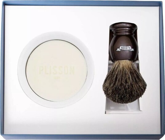 Plisson Starter Kit High Mountain White Fibre & Shaving Bowl W/Soap Pearl Brown Plisson Starter Kit High Mountain White Fibre & Shaving Bowl W/Soap Pearl Brown