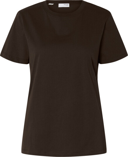 Selected Femme My Essential Short Sleeve O Neck Tee Brun XS