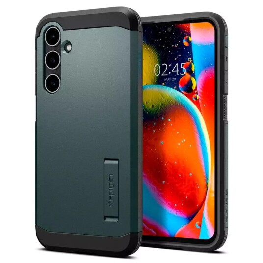 Spigen Tough Armor Mobildeksel til Samsung Galaxy S23 FE - Grønn
