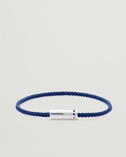 LE GRAMME Nato Cable Bracelet Blue/Sterling Silver 7g
