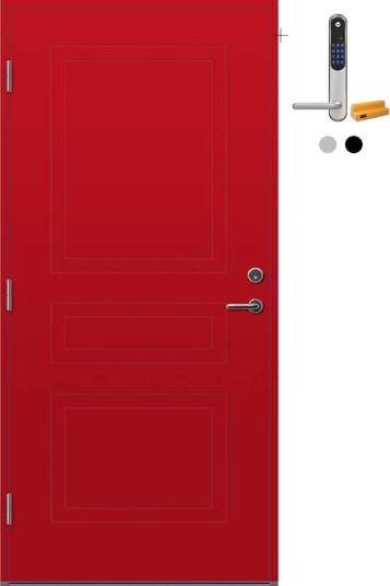 Ytterdør Bygg1 Arna med Yale Doorman Classic Home