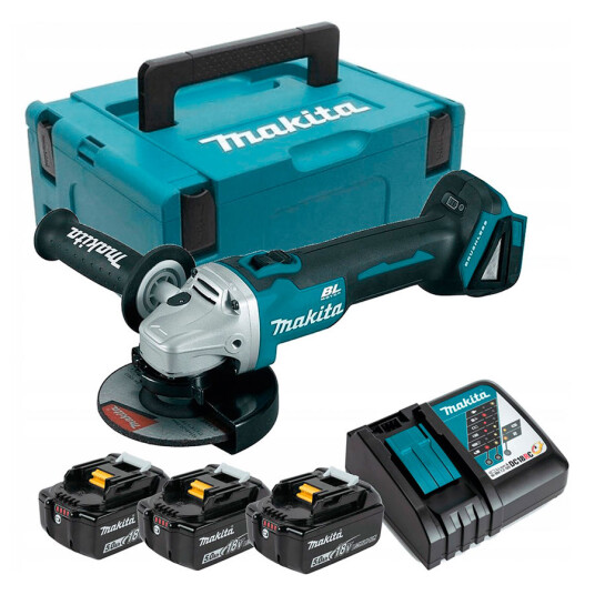 Makita DGA504RT3J Batteridrevet Vinkelsliper 18v 125mm Inkl Batteri