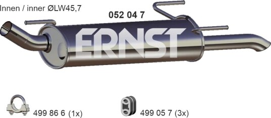 Bakre eksospotte ERNST 052047