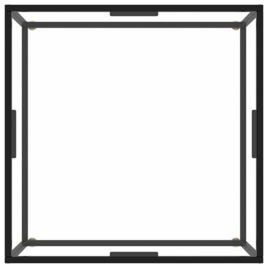vidaXL Salongbord svart med herdet glass 80x80x35 cm