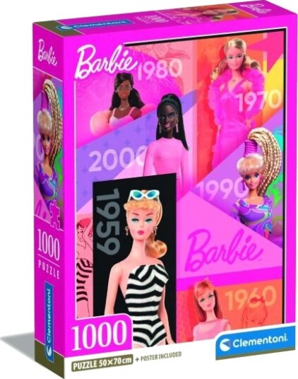 Clementoni Puslespill 1000 Brikker Barbie