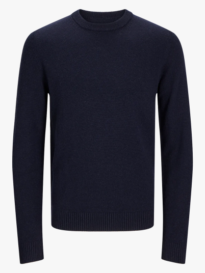 Jack and Jones Lambswool Knit Crew Neck Blå M Jack and Jones Lambswool Knit Crew Neck Blå M